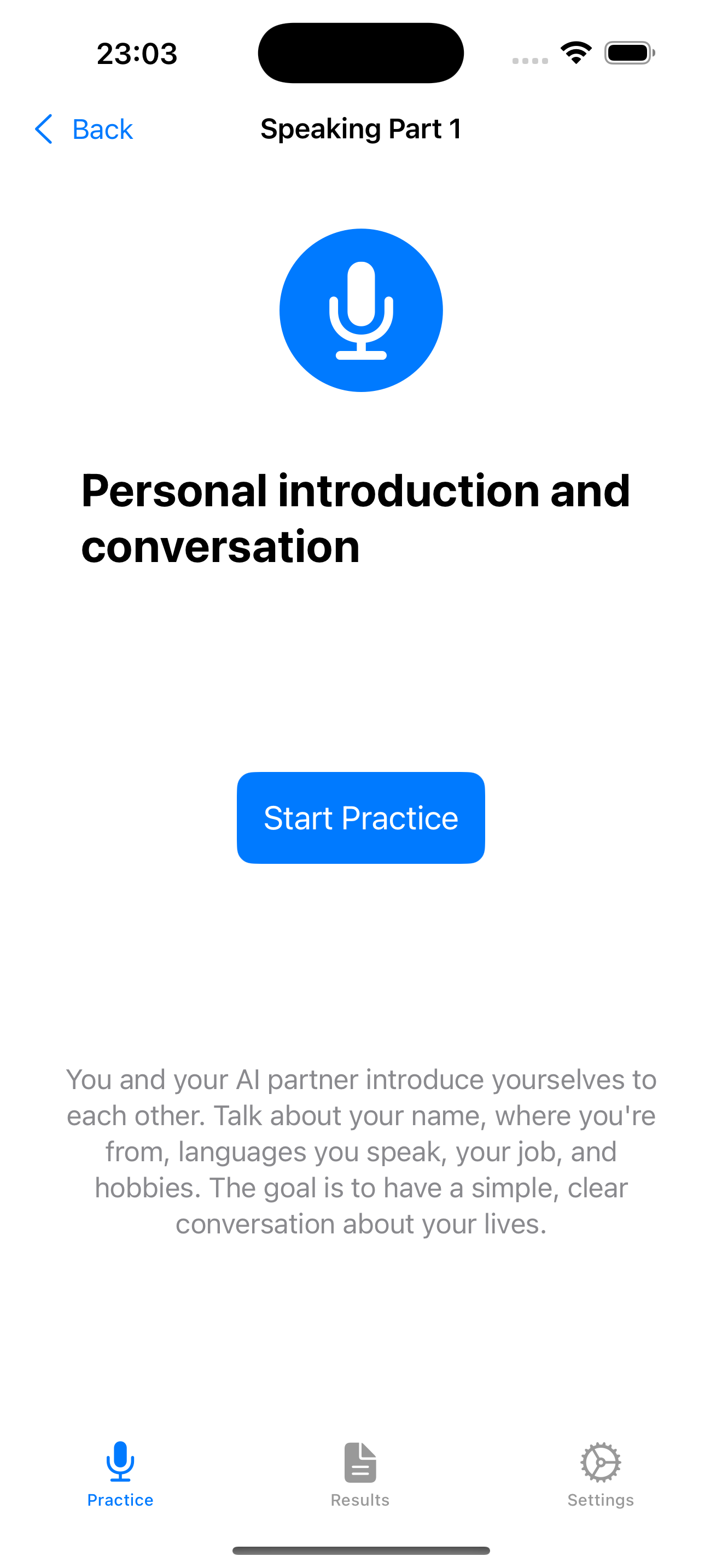 App Info Screen
