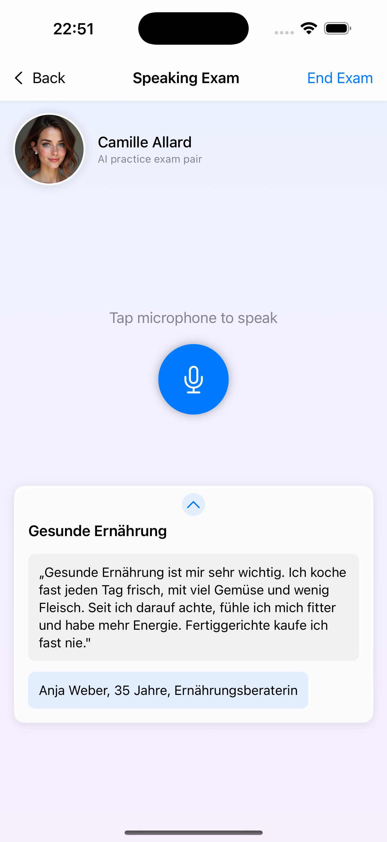 Exam Screen